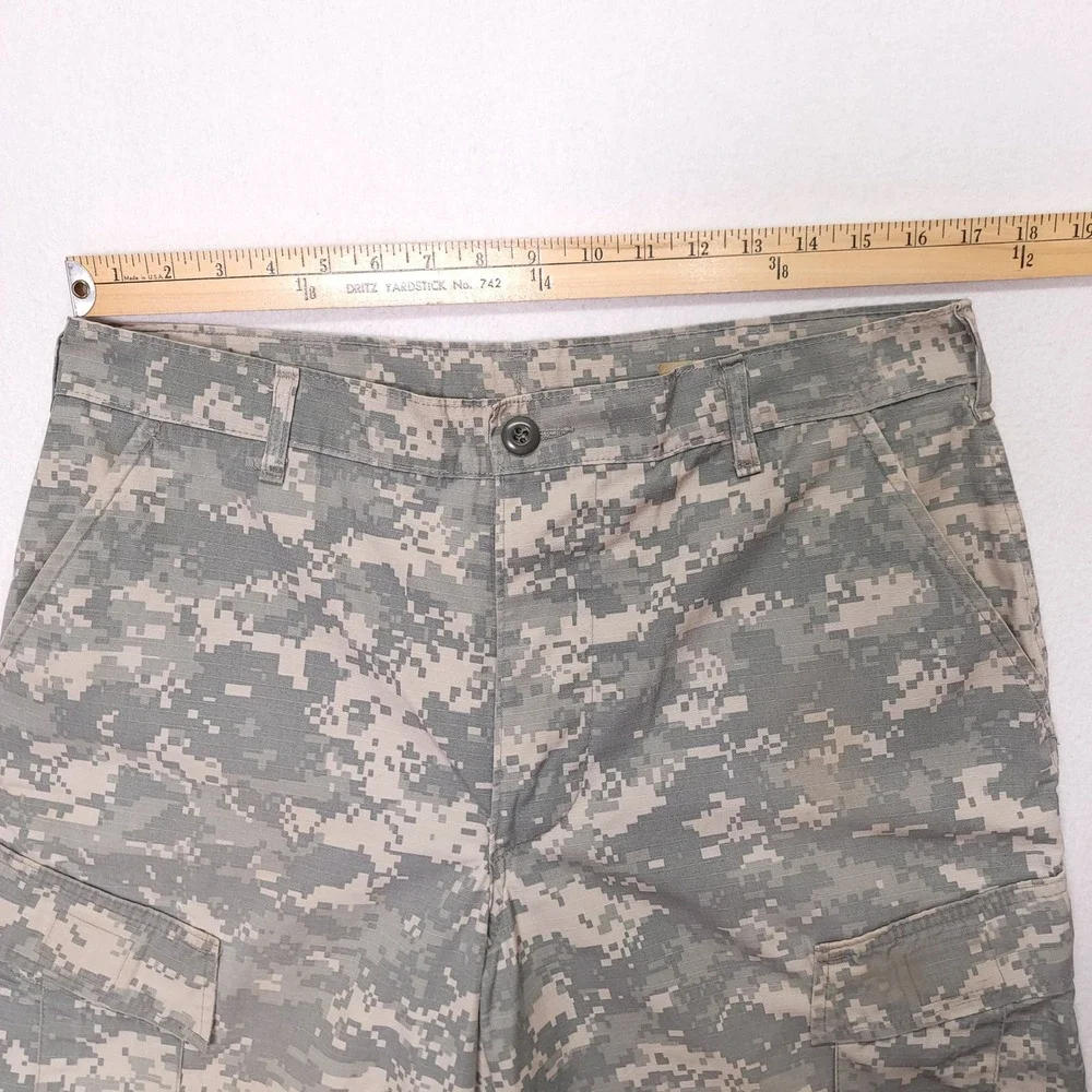 US Army ACU Digital Camo Cargo‎ Pants Medium Regular Ripstop Trousers 34x31